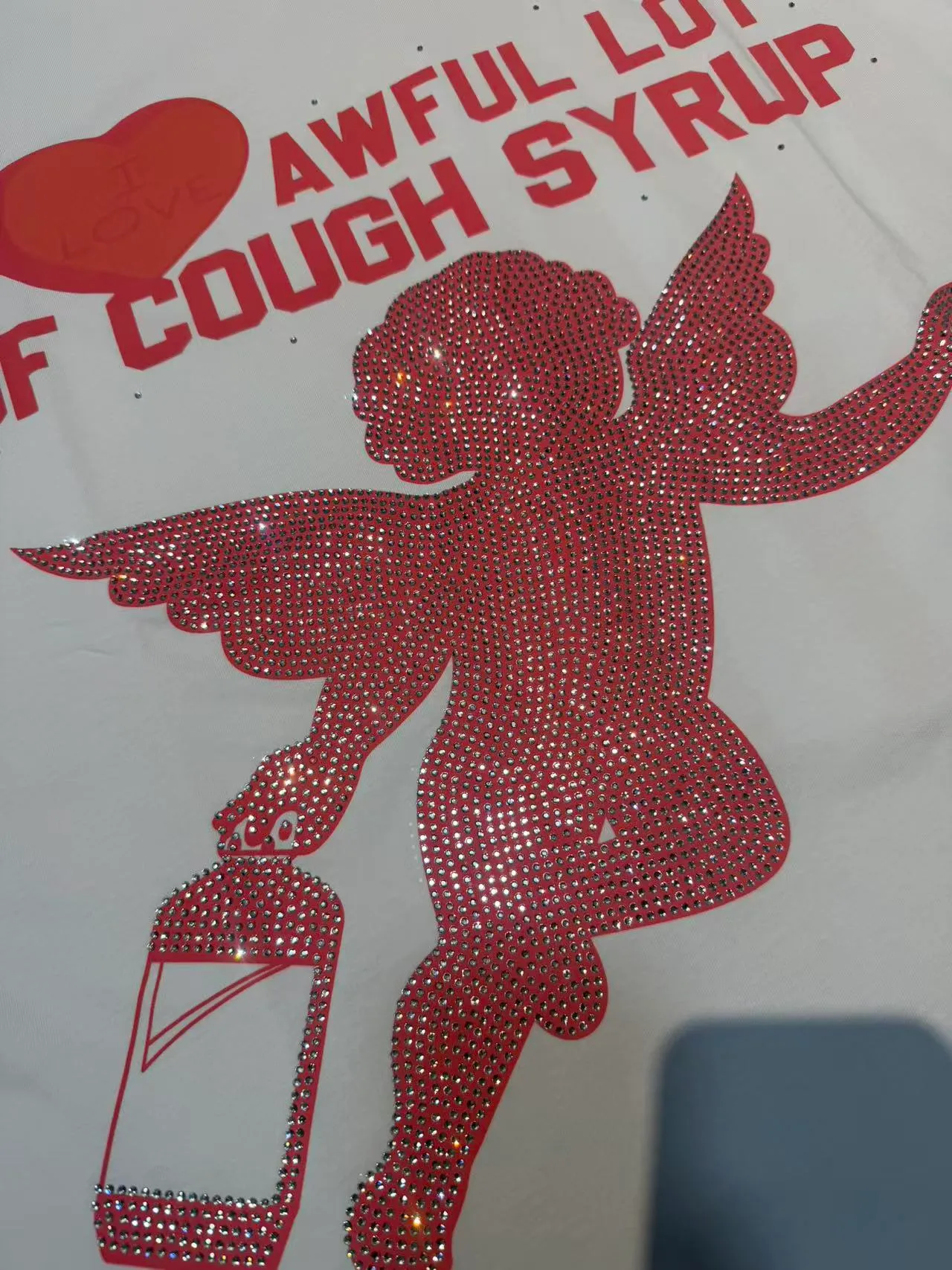 2241# Black/ （ ） THAT'S A AWFUL LOT OF COUGH SYRUP In Stock T （fabric):32 Sizes（size）：S-M L X L （colour）： Black） 👉